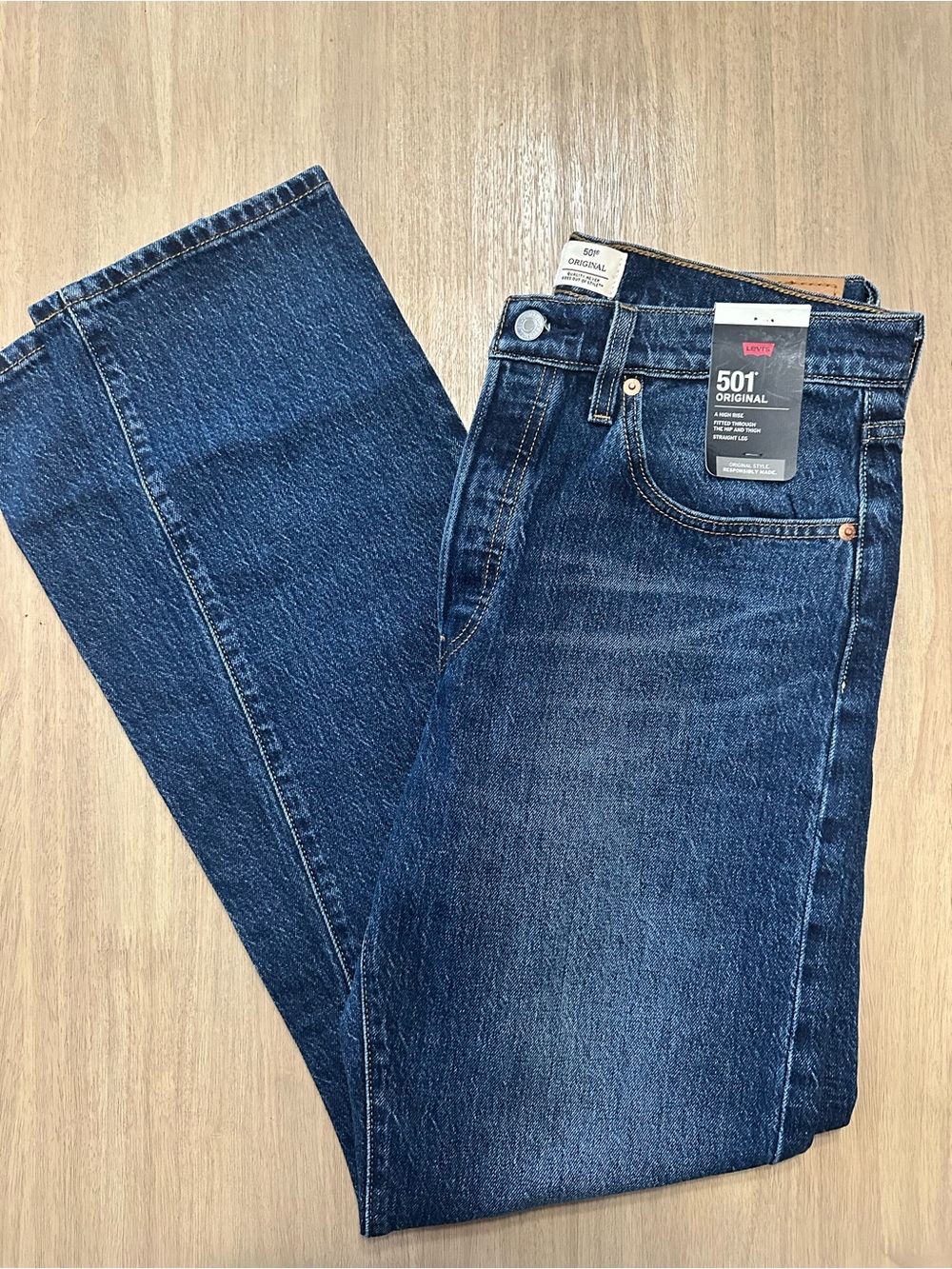 Levi's 501 Original Fit Womens Jeans - Dark Blue